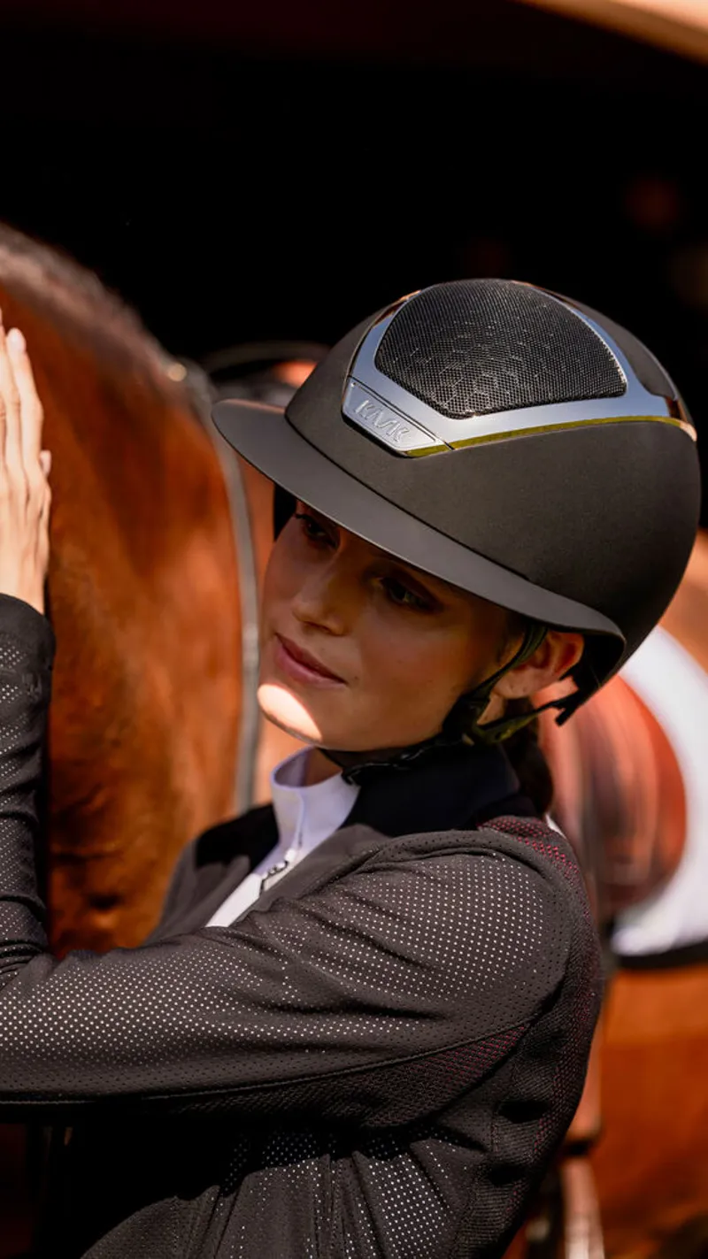 Kask Star Lady Chrome Riding Helmet- Black/Silver-1
