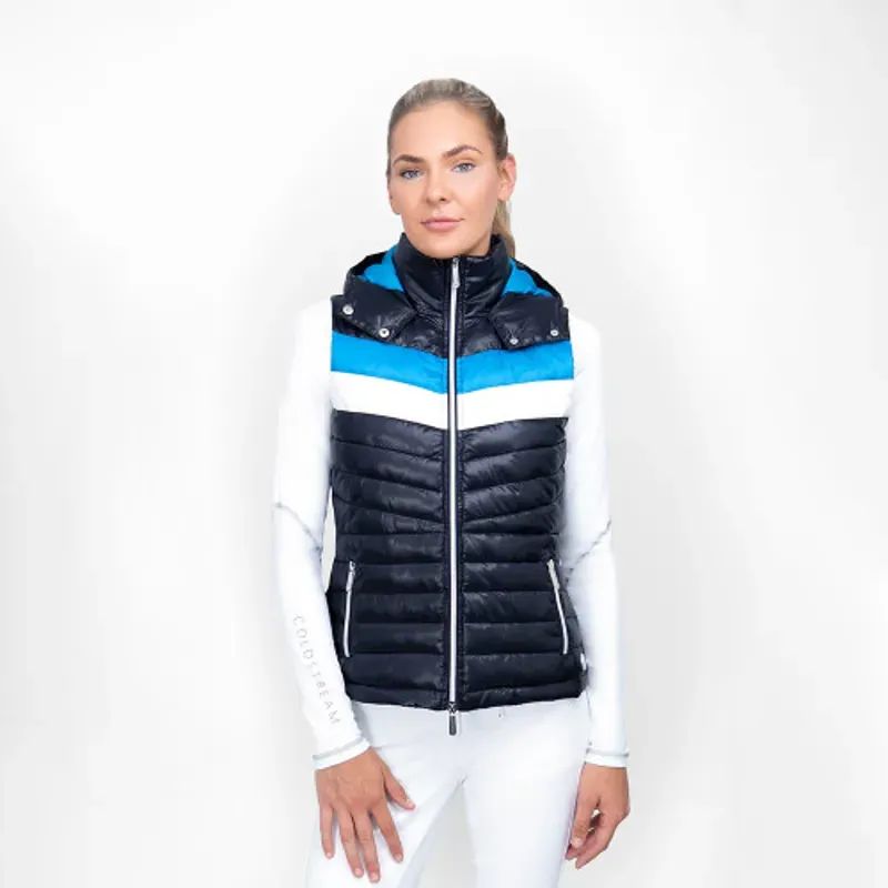 Coldstream Southdean Quilted Gilet - Navy/White/Blue-1