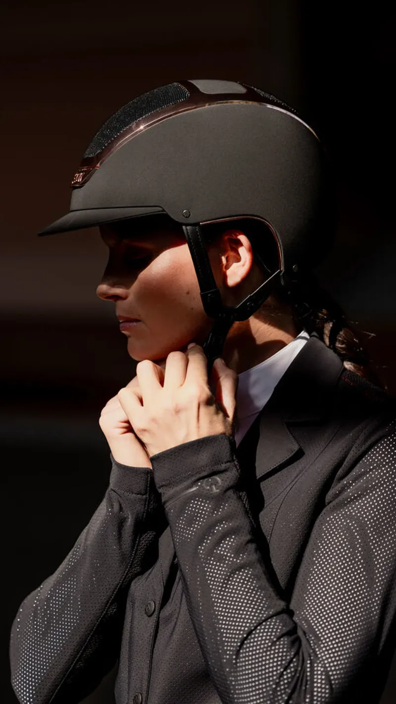 Kask Dogma Chrome Riding Helmet - Black/Everyrose-4