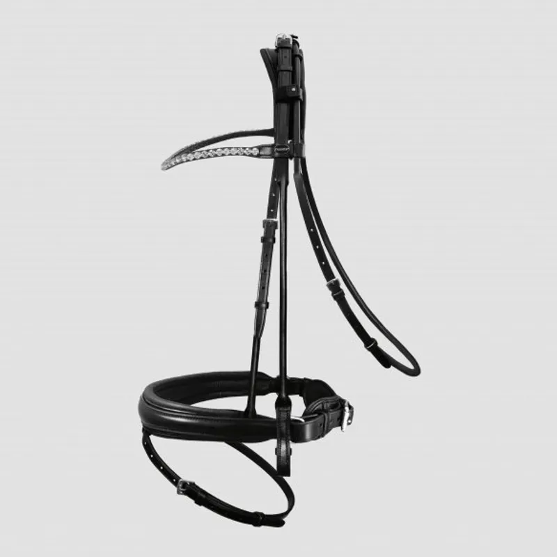 Passier Harmony Rolled Snaffle Bridle - Black