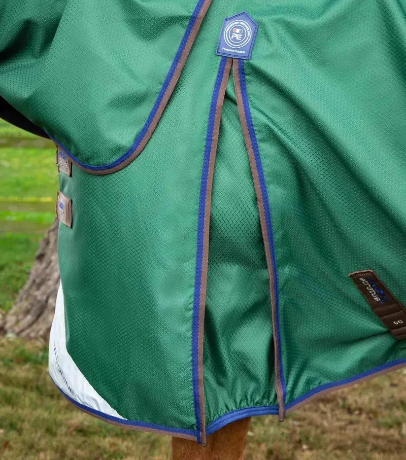 Premier Equine Akoni 0g Turnout Rug With Classic Neck Cover in Green-4