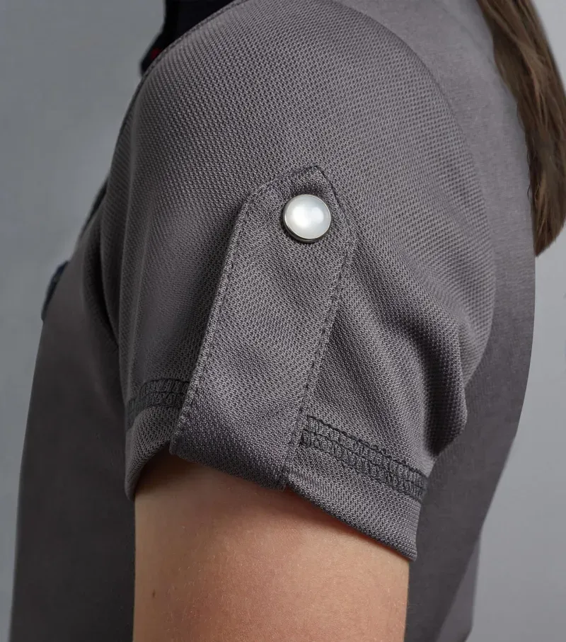 Mini Amia Girl's Technical Short Sleeve Riding Top / Grey-4