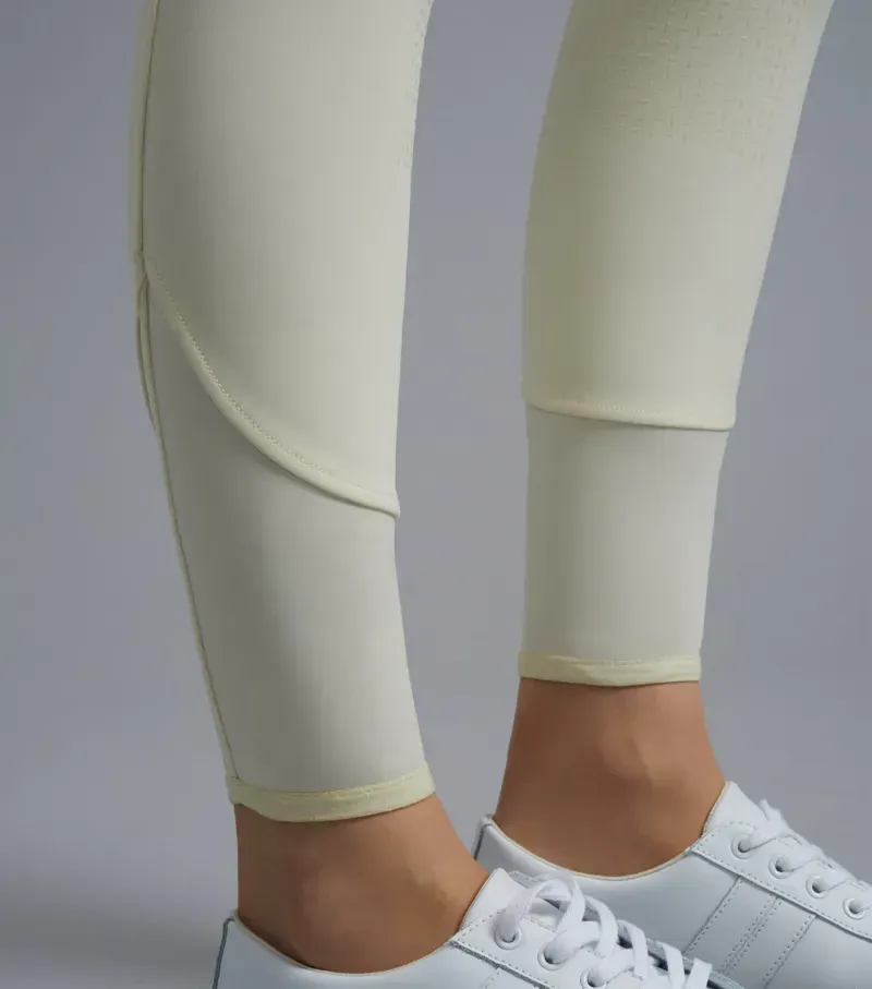Premier Equine Ladies Aradina Full Seat Gel Competition Riding Breeches in Vanilla-4