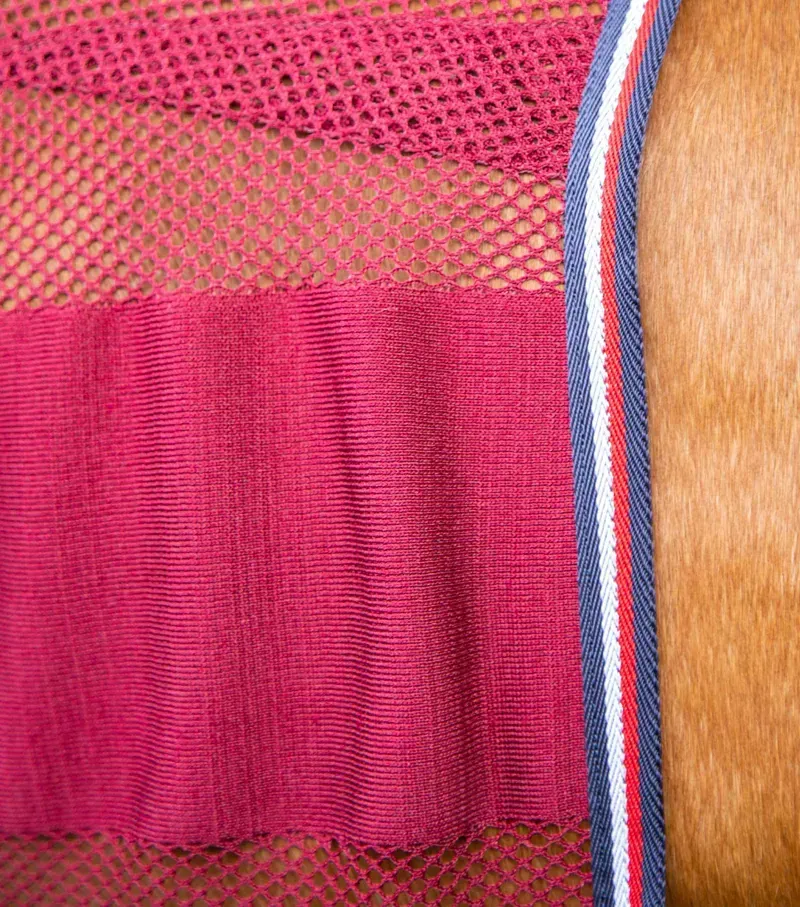 Premier Equine Arisca Scrim Cooler in Burgundy-4