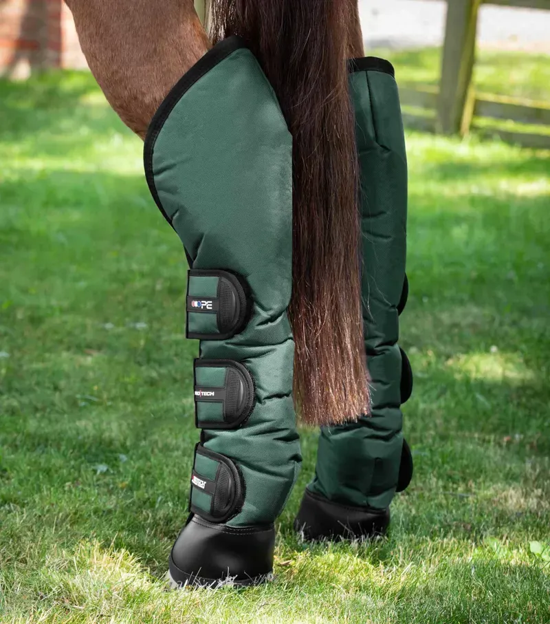 Ballistic Knee Pro-Tech Horse Travel Boots - Green-4