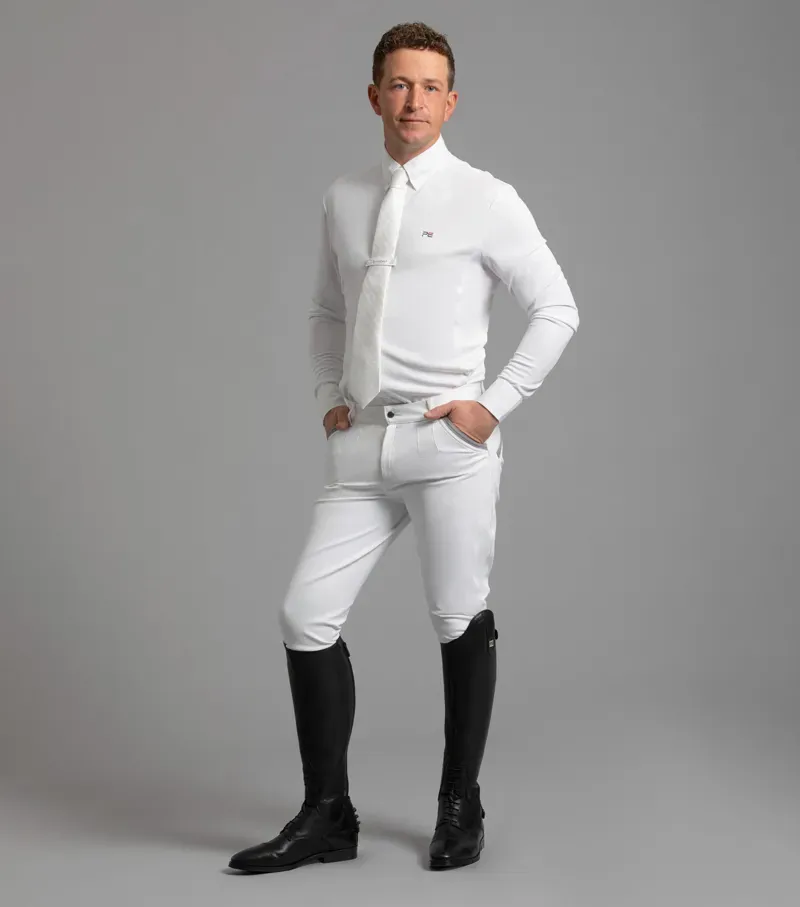 Barusso Gel Knee Competition Breeches / White