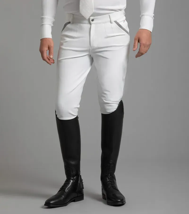 Barusso Gel Knee Competition Breeches / White-1