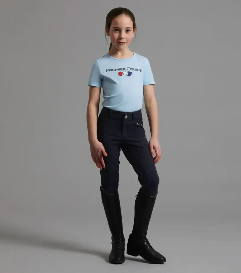 Brava Girls Full Seat Gel Riding Breeches / Navy