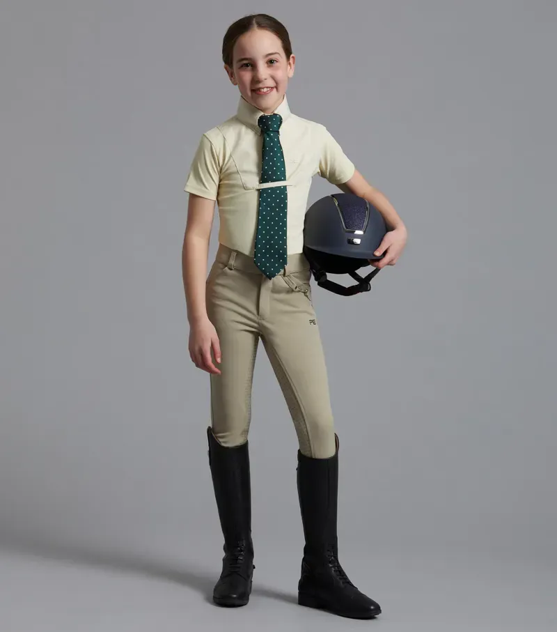Brava Girls Full Seat Gel Competiton Riding Breeches / Beige-1
