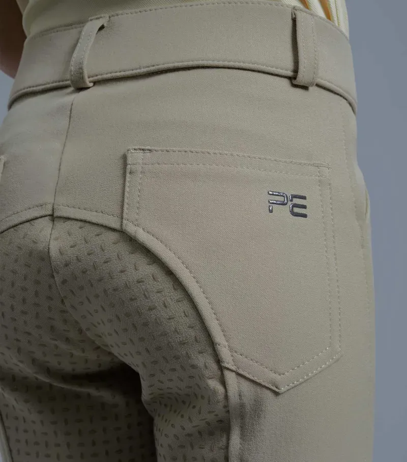 Brava Girls Full Seat Gel Competiton Riding Breeches / Beige-4