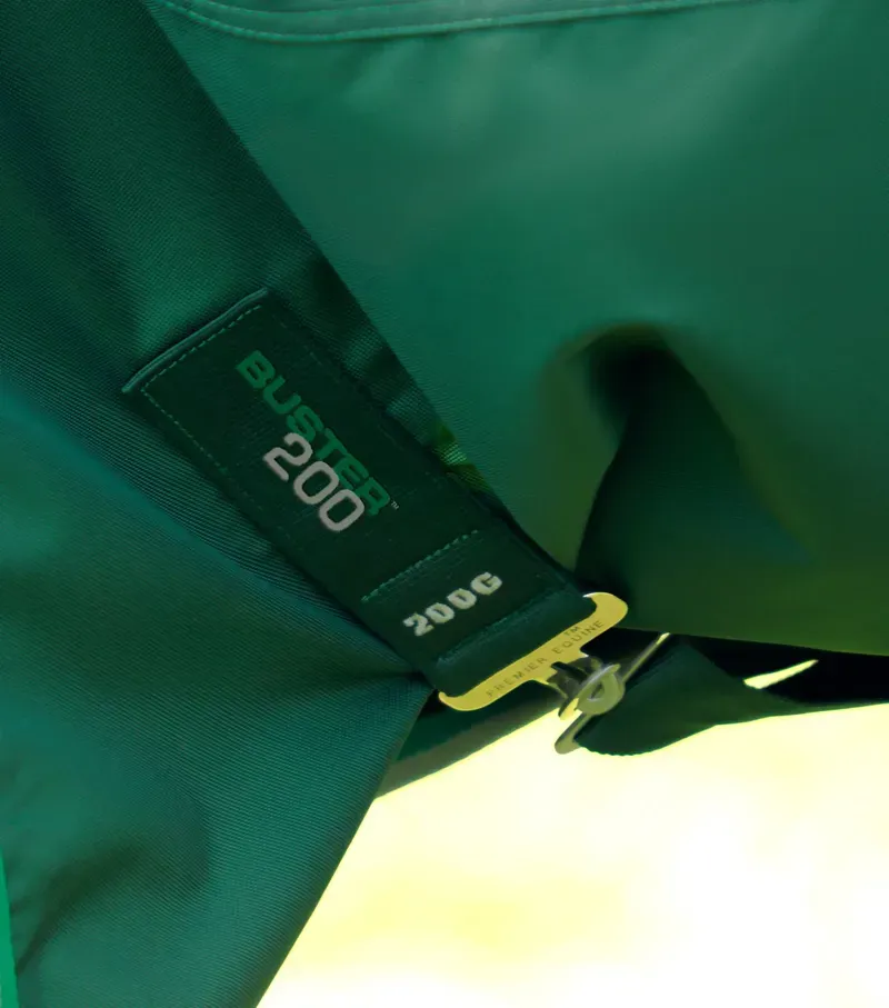 Buster 200g Turnout Rug With Snug-Fit Neck Cover / Green-4