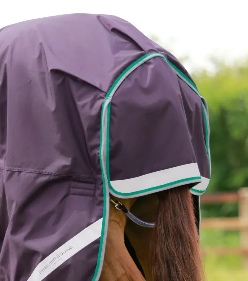 Buster 200g Turnout Rug With Snug-Fit Neck Cover / Purple-5