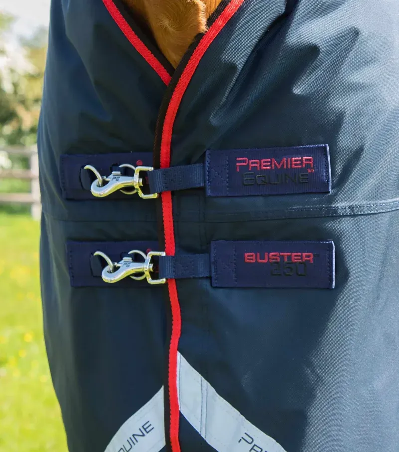 Buster 250g Turnout Rug With Classic Neck Cover / Navy-3