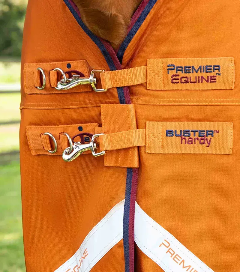 Buster Hardy 200g Half Neck Turnout Rug / Burnt Orange-2