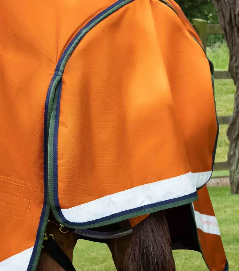 Premier Equine Buster Hardy 400g Half Neck Turnout Rug in Burnt Orange-4