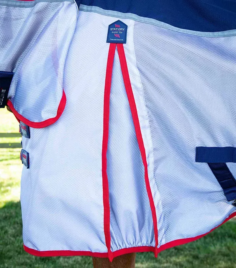 Premier Equine Buster Stay-Dry Super Lite Fly Rug With Surcingles in Navy-2