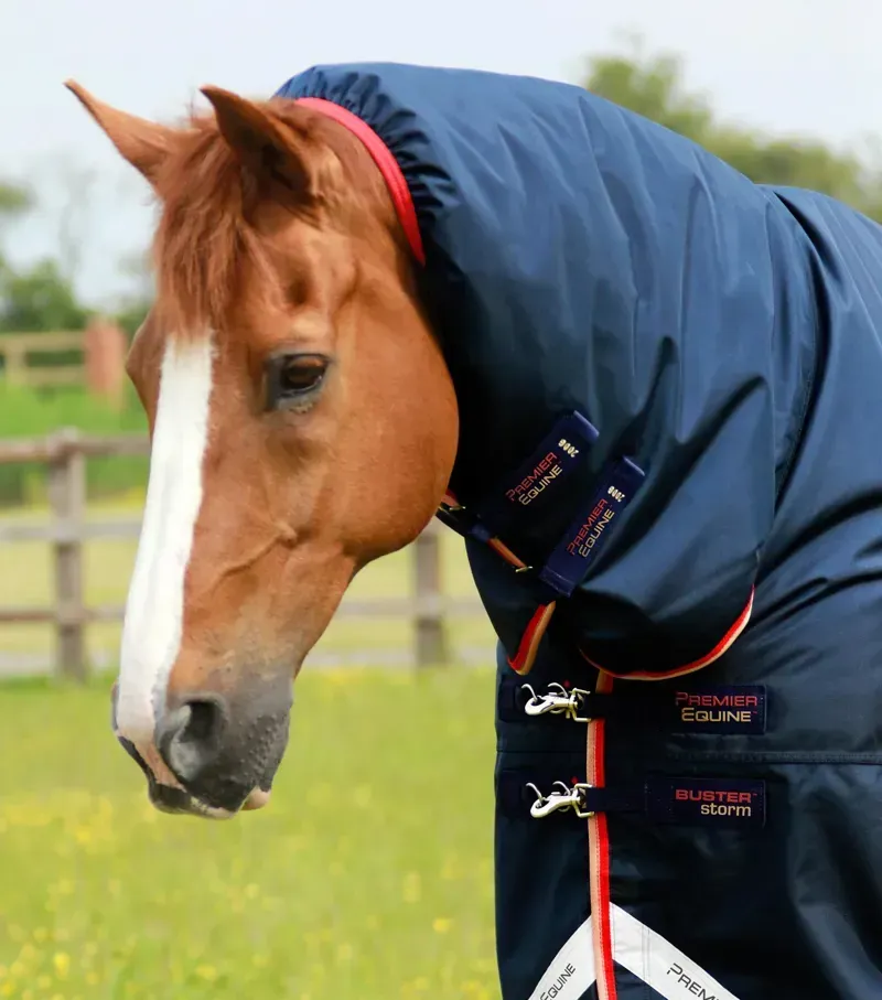Buster Storm 200g Combo Turnout Rug With Snug-Fit Neck / Navy-1