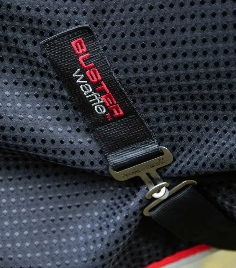 Premier Equine Buster Waffle Horse Cooler Rug in Black-3