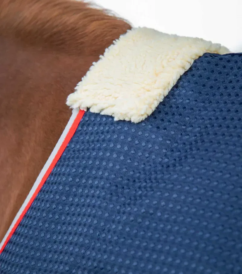 Premier Equine Buster Waffle Horse Cooler Rug in Navy-2