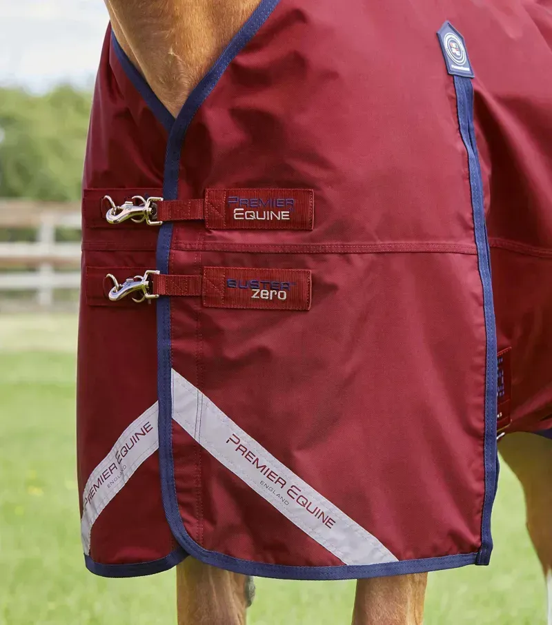 Premier Equine Buster Zero Original Turnout Rug in Burgundy-2