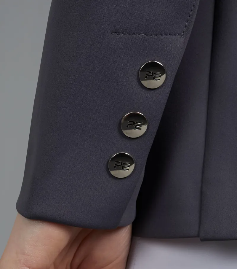 Premier Equine Capriole Ladies Short Tail Dressage Jacket - Grey-4