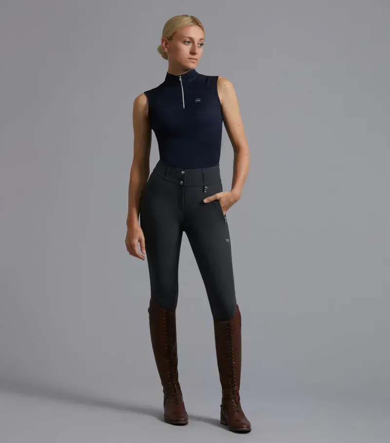 Carapello Ladies Full Seat Gel Riding Breeches / Anthracite