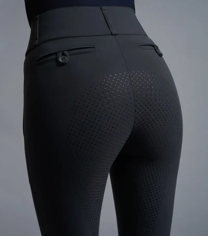 Carapello Ladies Full Seat Gel Riding Breeches / Anthracite-3