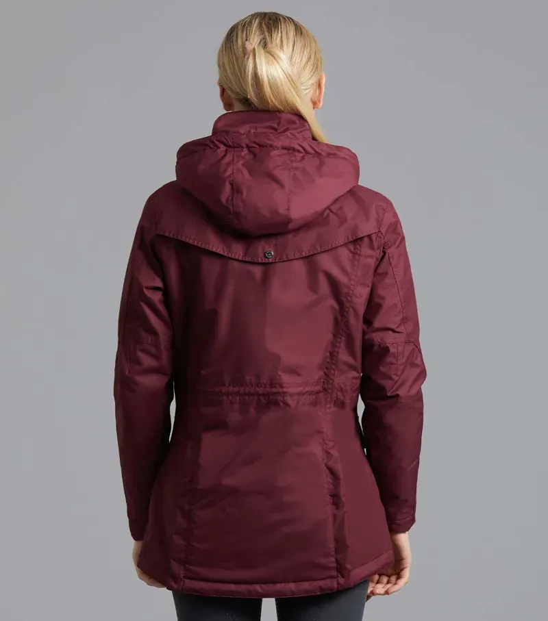 Cascata Ladies Waterproof Coat Wine-1