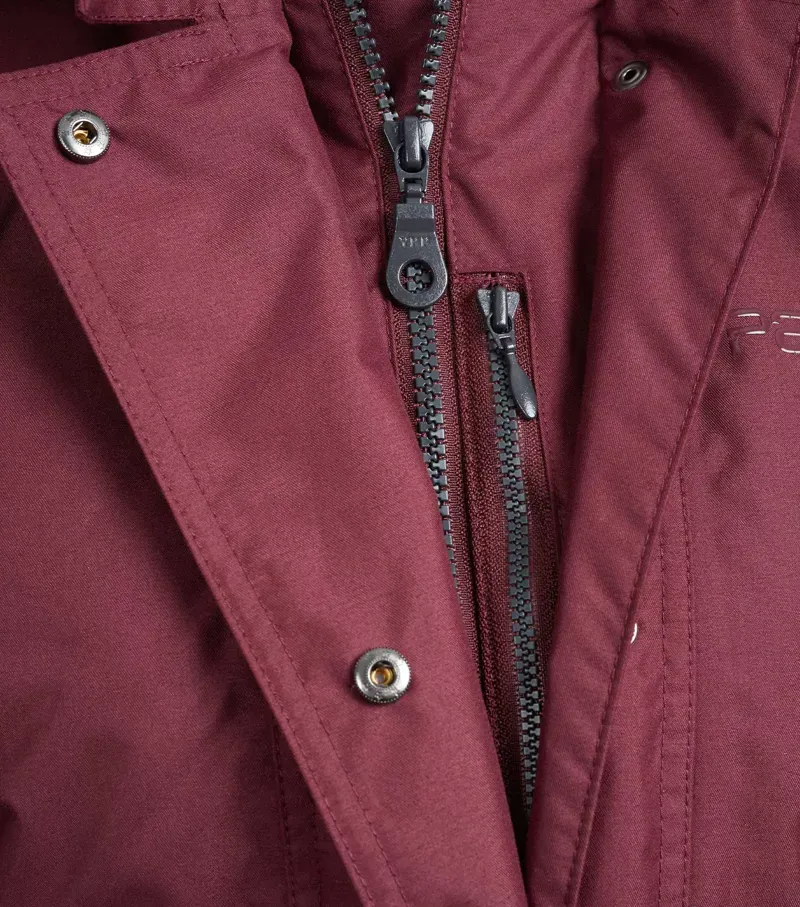 Cascata Ladies Waterproof Coat Wine-2