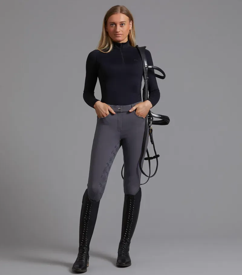 Cassa Ladies Full Seat Gel Riding Breeches / Navy-4