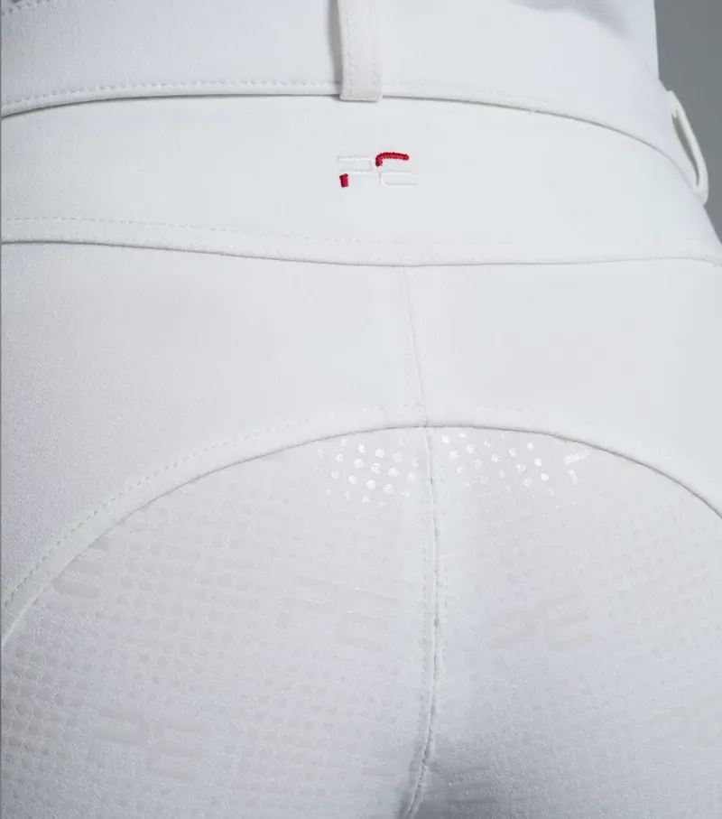 Cassa Ladies Full Seat Gel Competition Riding Breeches / White-3