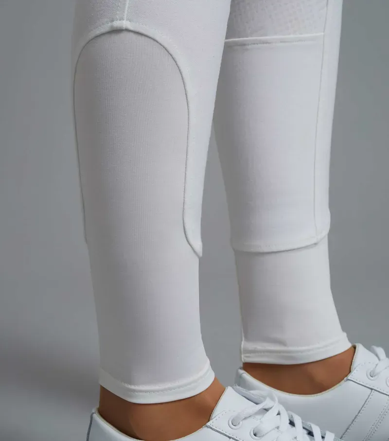 Cassa Ladies Full Seat Gel Competition Riding Breeches / White-4