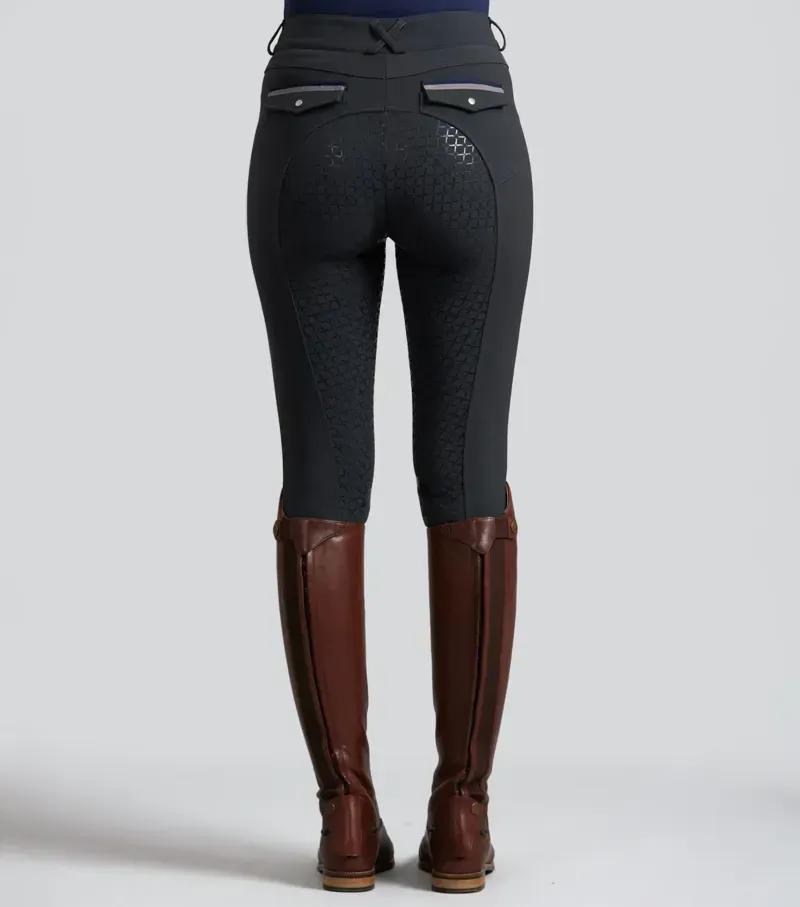 Premier Equine Womens Coco Novo Full Seat Riding Breeches in Anthracite-3