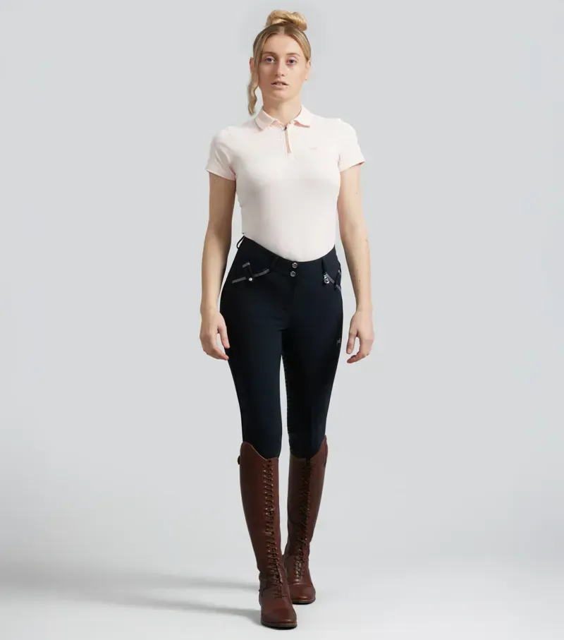 Premier Equine Womens Coco Novo Full Seat Riding Breeches in Navy