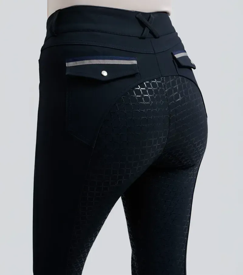 Premier Equine Womens Coco Novo Full Seat Riding Breeches in Navy-1