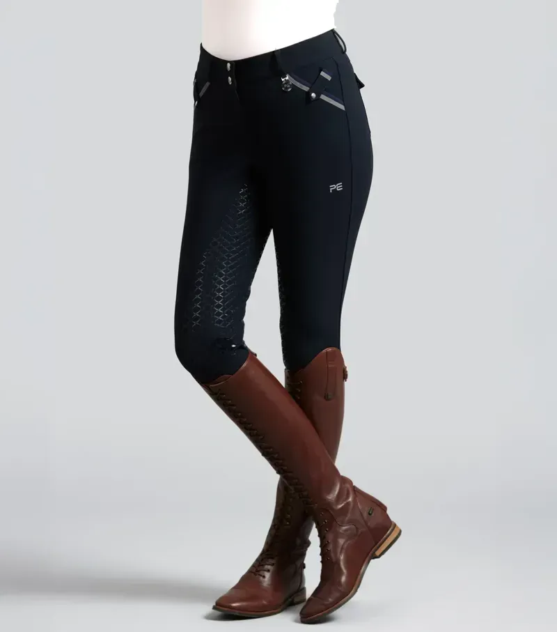 Premier Equine Womens Coco Novo Full Seat Riding Breeches in Navy-2