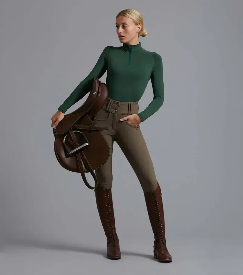 Premier Equine Ladies Coco II Gel Full Seat Riding Breeches in Walnut-1