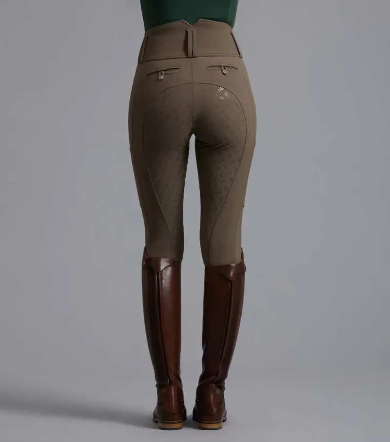 Premier Equine Ladies Coco II Gel Full Seat Riding Breeches in Walnut-3