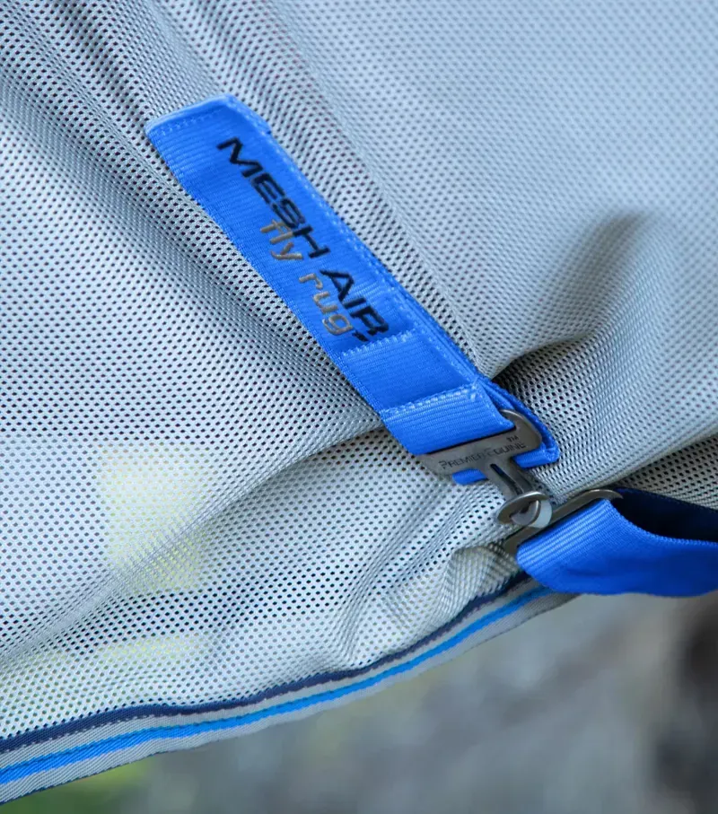 Premier Equine Combo Mesh Air Fly Rug With Surcingles in Blue-4