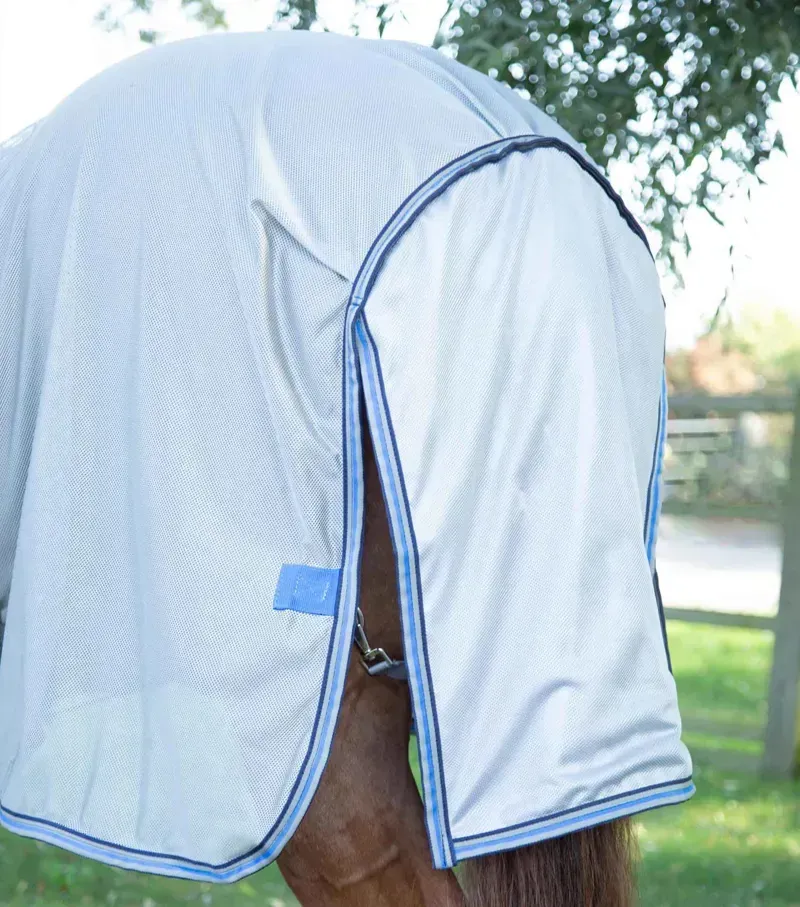 Premier Equine Combo Mesh Air Fly Rug With Surcingles in Blue-5