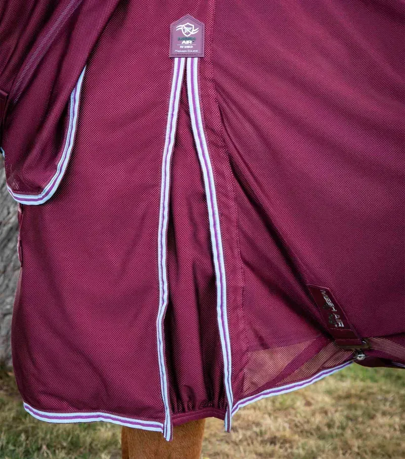 Premier Equine Combo Mesh Air Fly Rug With Surcingles in Wine-3