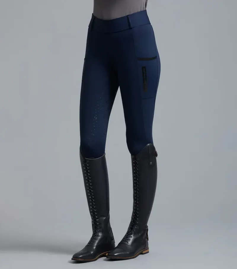 Premier Equine Ladies Concerto Riding Tights in Orkney Navy-3