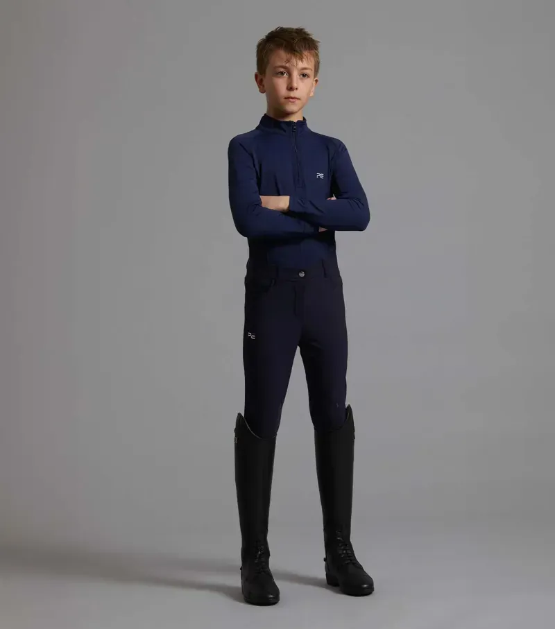 Premier Equine Boys Derby Riding Breeches in Navy