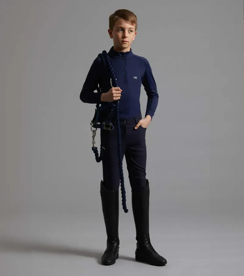Premier Equine Boys Derby Riding Breeches in Navy-5