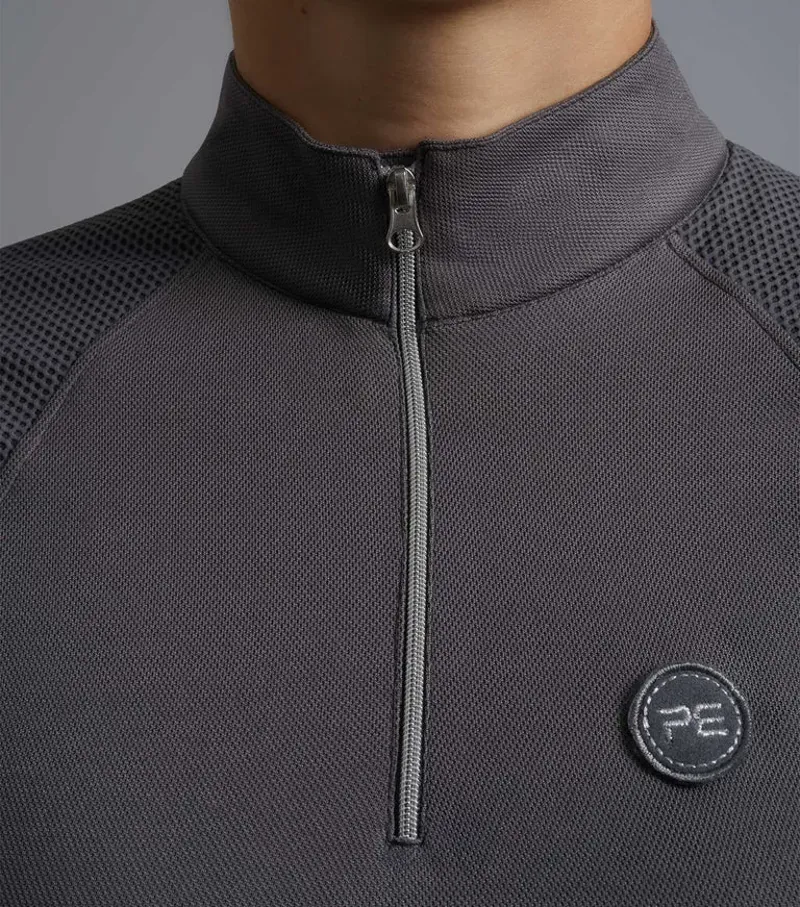 Derina Ladies Technical Sleeveless Riding Top / Anthracite Grey uk-3