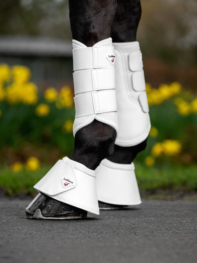 LeMieux Mesh Brushing Boots - White-1