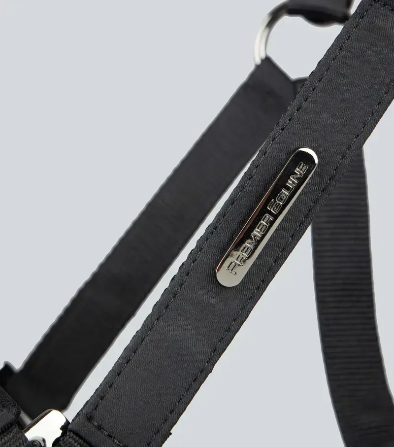 Premier Equine Duco Padded Head Collar With Lead Rope in Black-3