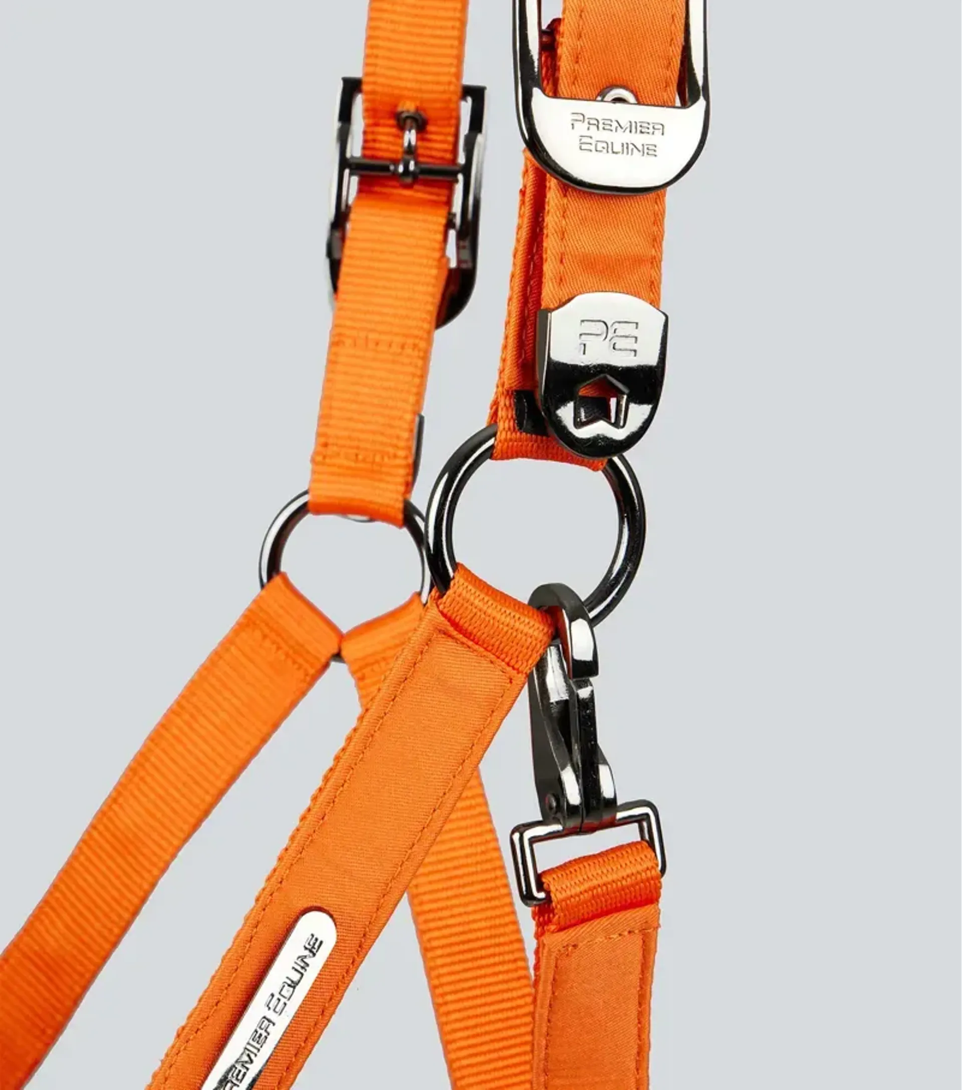 Premier Equine Duco Padded Head Collar With Lead Rope in Orange