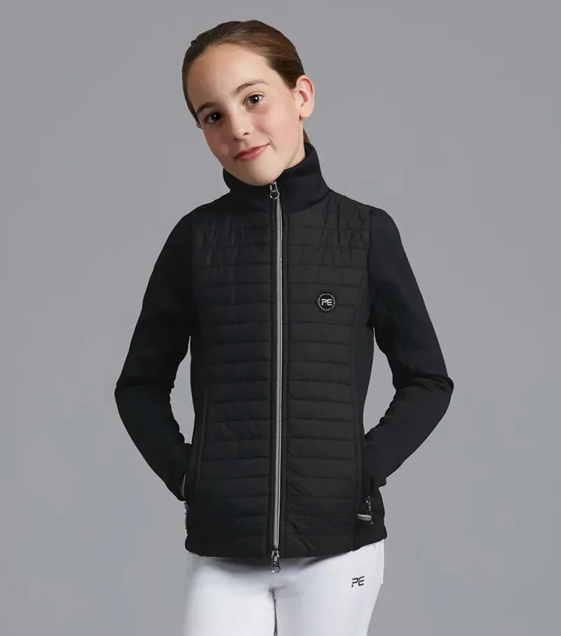 Mini Elena Girl's Hybrid Riding Jacket / Black