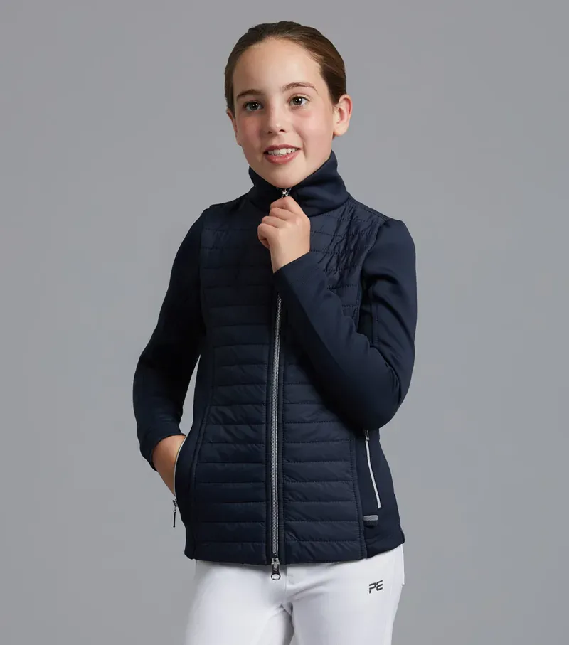Mini Elena Girl's Hybrid Riding Jacket / Navy